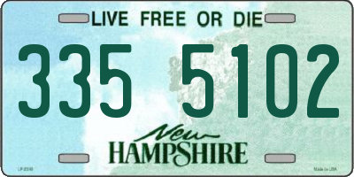 NH license plate 3355102