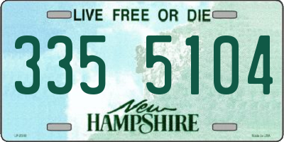 NH license plate 3355104