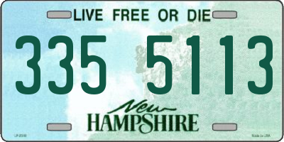 NH license plate 3355113