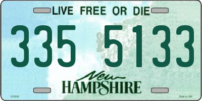 NH license plate 3355133