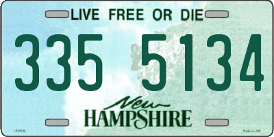 NH license plate 3355134