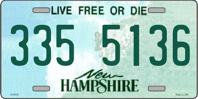 NH license plate 3355136