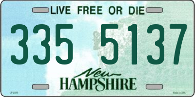 NH license plate 3355137