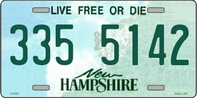 NH license plate 3355142