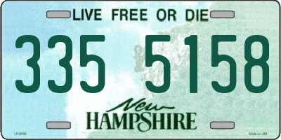 NH license plate 3355158