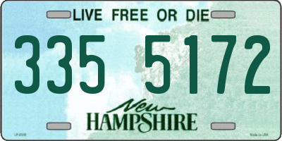NH license plate 3355172