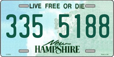 NH license plate 3355188