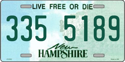 NH license plate 3355189