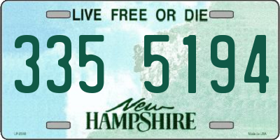 NH license plate 3355194