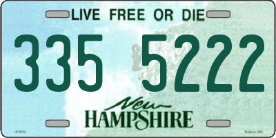NH license plate 3355222