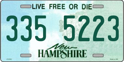 NH license plate 3355223