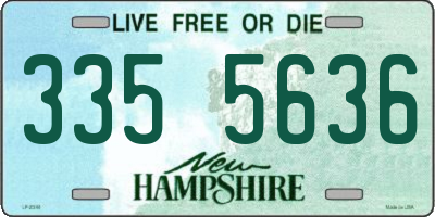 NH license plate 3355636