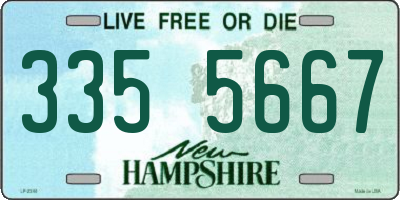 NH license plate 3355667
