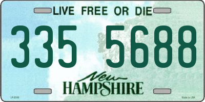 NH license plate 3355688