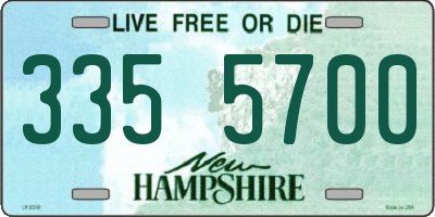 NH license plate 3355700