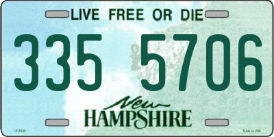 NH license plate 3355706