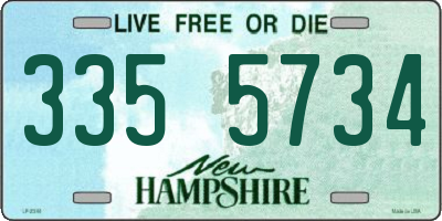 NH license plate 3355734