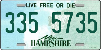 NH license plate 3355735
