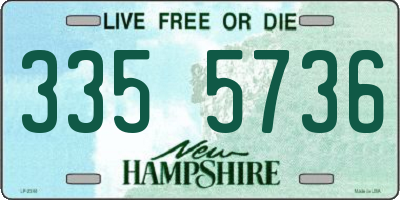 NH license plate 3355736