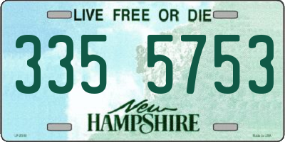 NH license plate 3355753