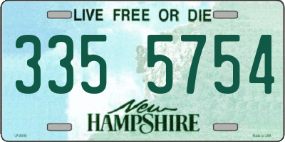 NH license plate 3355754