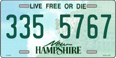 NH license plate 3355767