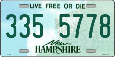 NH license plate 3355778