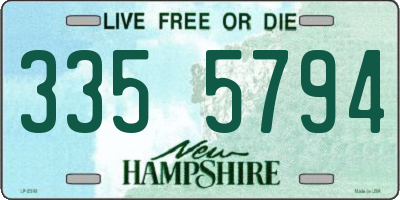 NH license plate 3355794