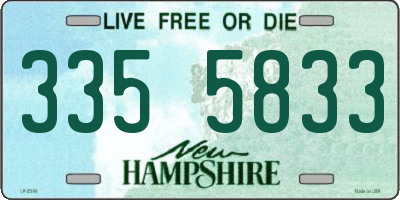 NH license plate 3355833