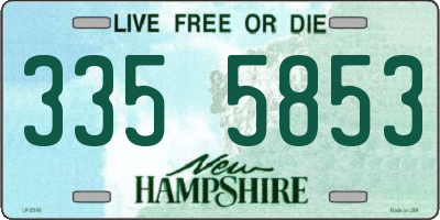 NH license plate 3355853