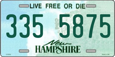 NH license plate 3355875
