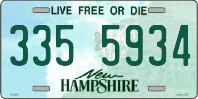 NH license plate 3355934