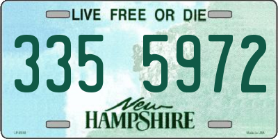NH license plate 3355972