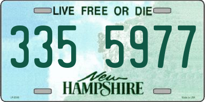 NH license plate 3355977