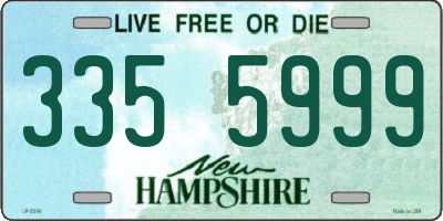 NH license plate 3355999