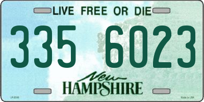 NH license plate 3356023