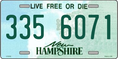 NH license plate 3356071