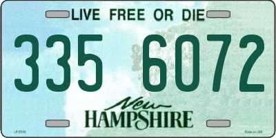 NH license plate 3356072