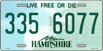NH license plate 3356077