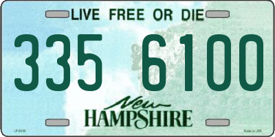 NH license plate 3356100