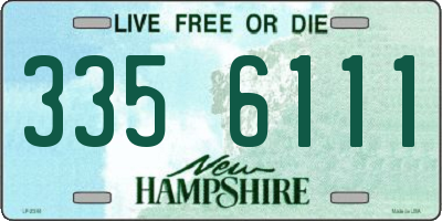 NH license plate 3356111