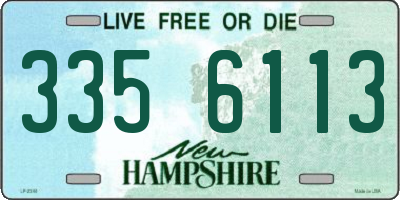NH license plate 3356113