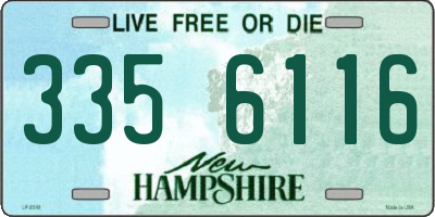 NH license plate 3356116