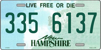 NH license plate 3356137
