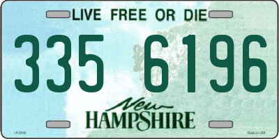 NH license plate 3356196