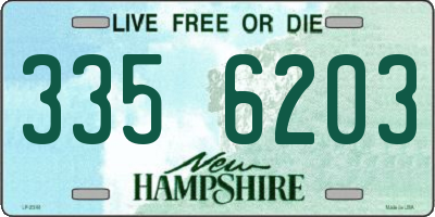 NH license plate 3356203