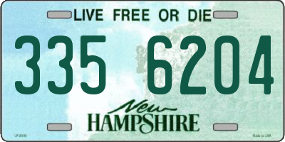 NH license plate 3356204