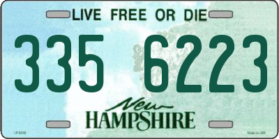 NH license plate 3356223