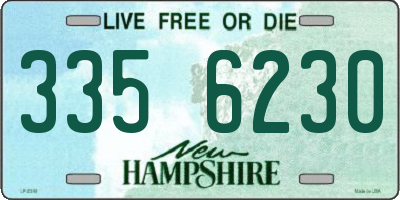 NH license plate 3356230