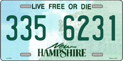 NH license plate 3356231